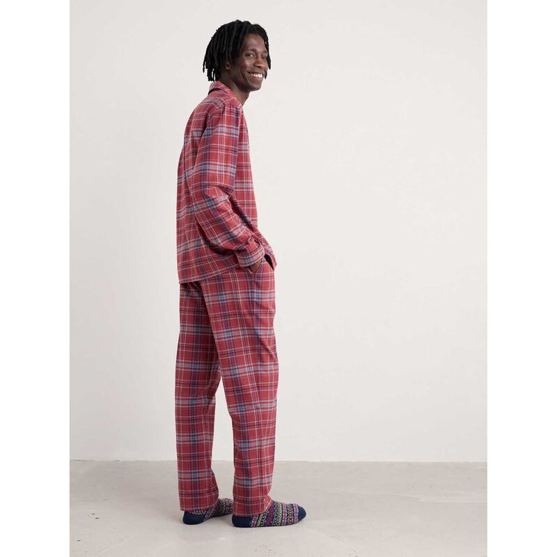 Seasalt Cornwall Netter Pyjama Set Moss Conker image number 1